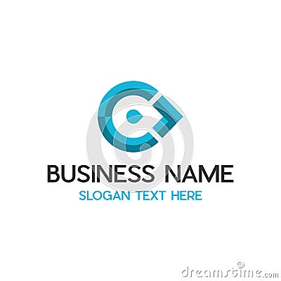 Letter C Drop Nature Ecology Modern Business Logo Stock Photo