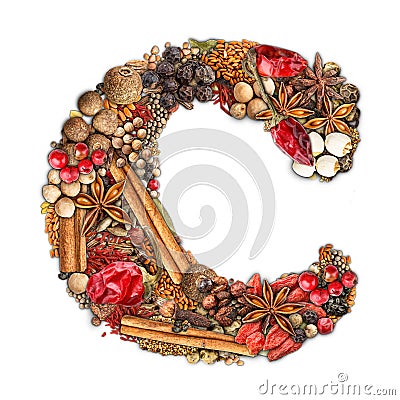 Spices letter Stock Photo