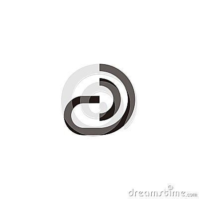 letter c signal stripes logo vector Vector Illustration