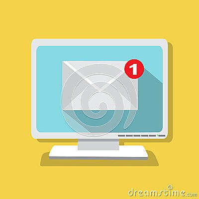 The letter came by email Vector Illustration