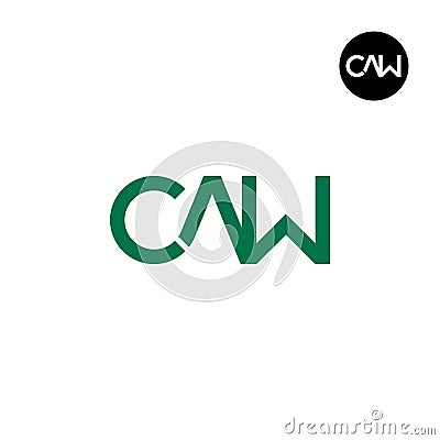 Letter CAW Monogram Logo Design Vector Illustration
