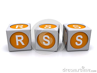 Letter cubes RSS Stock Photo