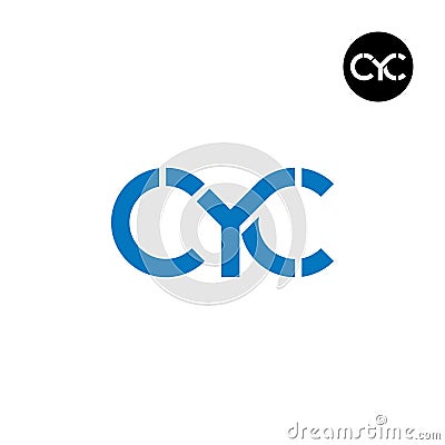 Letter CYC Monogram Logo Design Vector Illustration