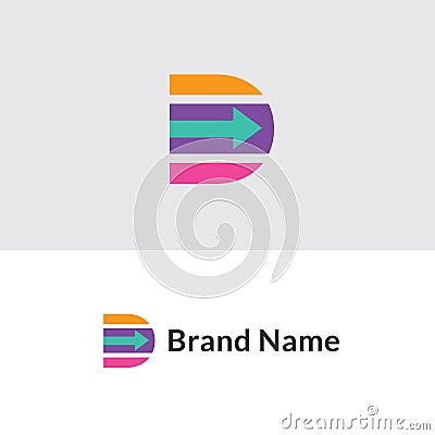 Letter D logo Stock Photo