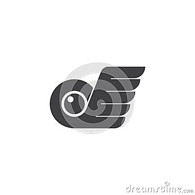 Letter d movement wing logo vectorsymbol, tire, automobile, modern, car, engine, design, company, vector, business, concept, Vector Illustration