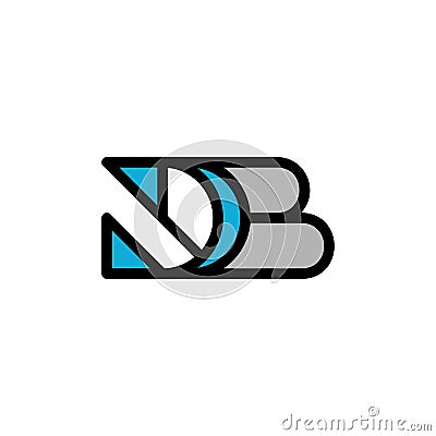 Letter db modern minimalist business logo Vector Illustration