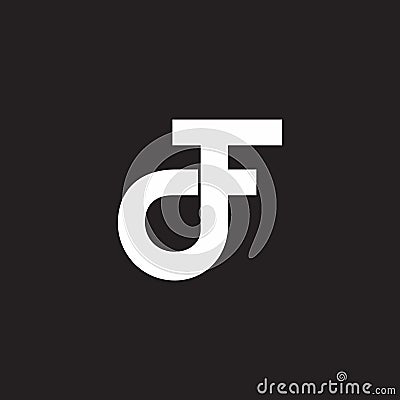 Letter df circle motion process symbol logo vector Vector Illustration