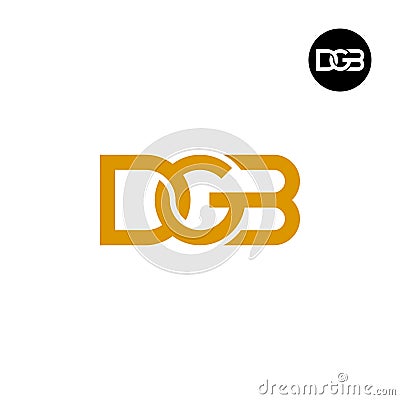 Letter DGB Monogram Logo Design Vector Illustration