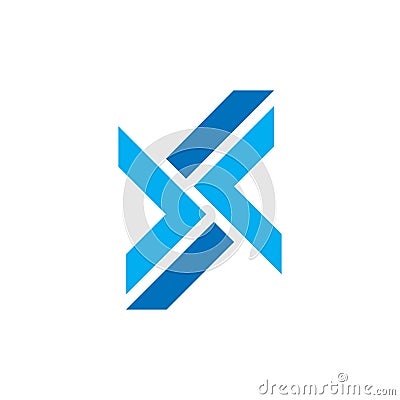 Letter dp opposite arrow geometric logo vector Vector Illustration