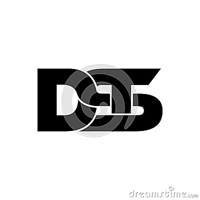 Letter DST simple monogram logo icon design. Cartoon Illustration
