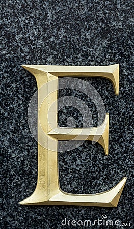 Letter E Stock Photo