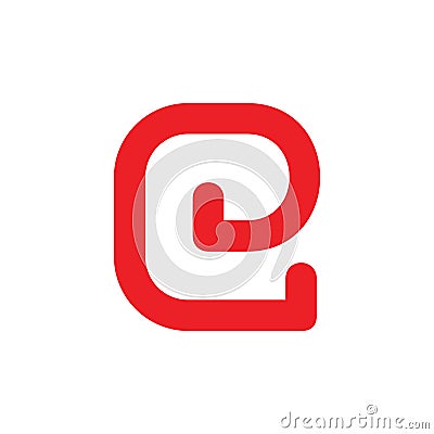 Letter e cute logo vector Vector Illustration