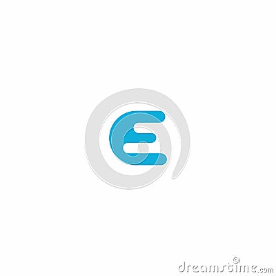 Simple Letter E logo design Vector Illustration