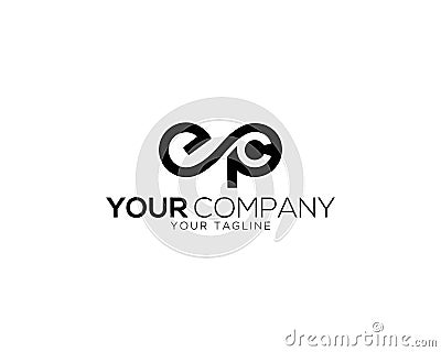 Letter ECP And EPC Modern Logo Icon Design Vector Illustration
