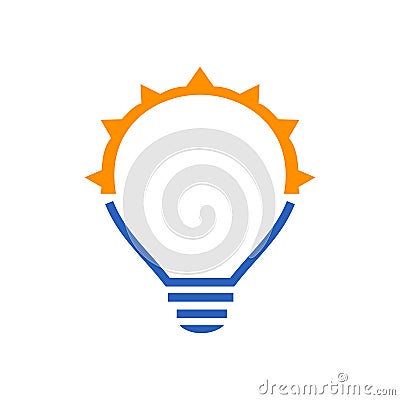 Letter Electric Logo, Light Bulb Vector Template. Eco Energy Power Electricity, Think Idea, Inspiration, Energy Recycle Concept Vector Illustration