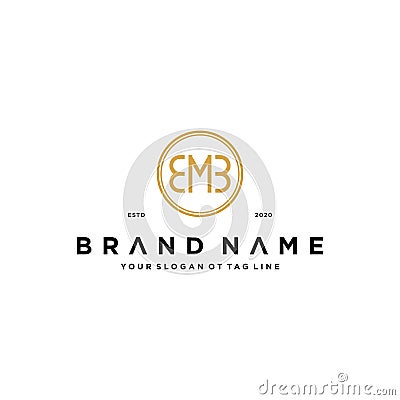 letter EMB logo design concept vector Vector Illustration