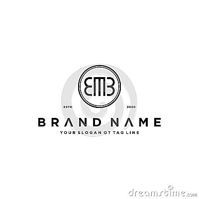 letter EMB logo design concept vector Vector Illustration