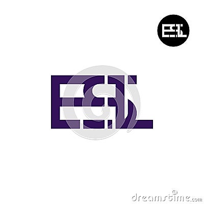 Letter ESL Monogram Logo Design Vector Illustration