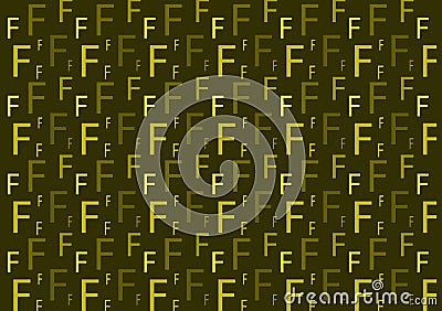 Letter F pattern in colored green shades for wallpaper Stock Photo