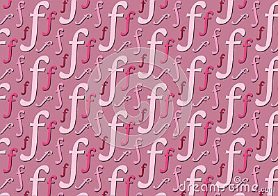 Letter F pattern in different color pink shades for wallpaper Stock Photo