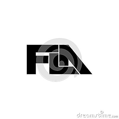 Letter FLA simple monogram logo icon design. Cartoon Illustration