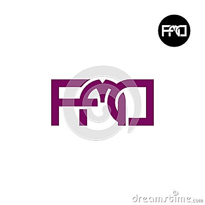 Letter FMD Monogram Logo Design Vector Illustration