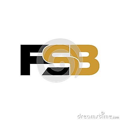 Letter FSB simple monogram logo icon design. Cartoon Illustration