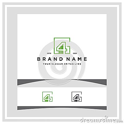 letter G4 finance logo design concept vector template Vector Illustration