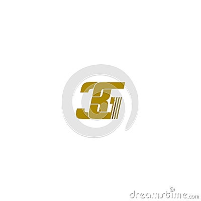 Letter 3G logo isolated on white background Vector Illustration