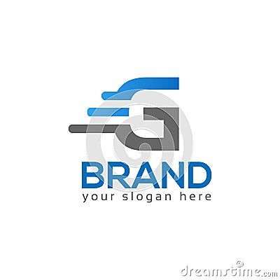 Letter G on White background. logo has the impression fast and reliable. Vector Illustration