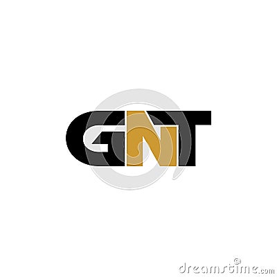 Letter GNT simple monogram logo icon design. Cartoon Illustration