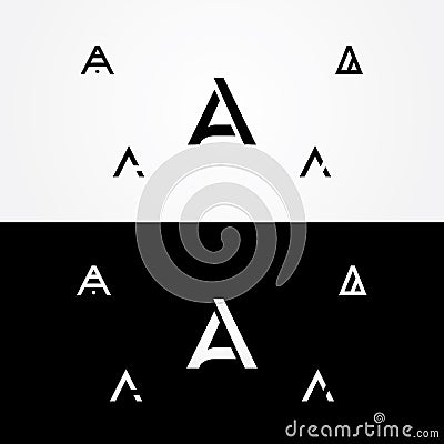 Letter `A` great big logo pack company Stock Photo