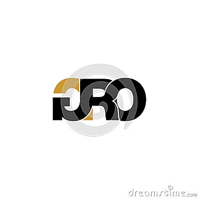 Letter GRO simple monogram logo icon design. Cartoon Illustration