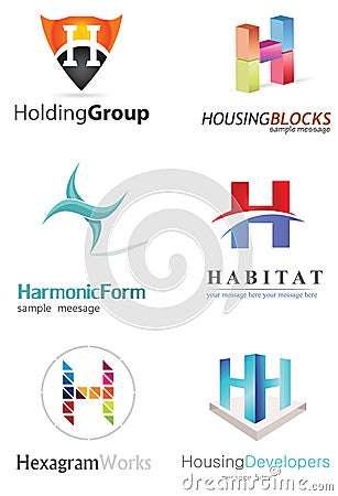 Letter H Logo Stock Photo