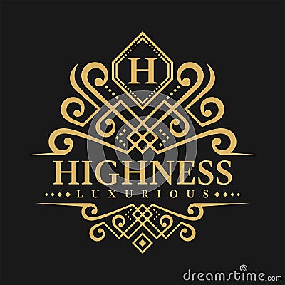 Letter H Logo - Classic Luxurious Style Logo Template Vector Illustration