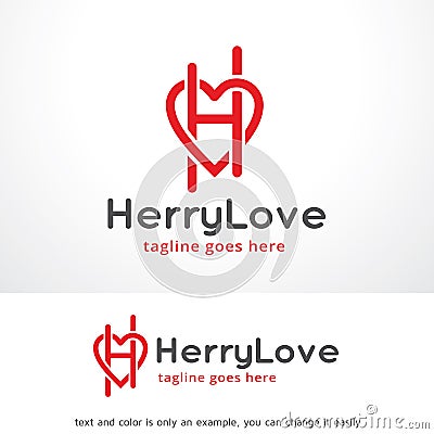 Letter H and Love Logo Template Design Vector, Emblem, Design Concept, Creative Symbol, Icon Vector Illustration