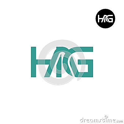 Letter HAG Monogram Logo Design Vector Illustration