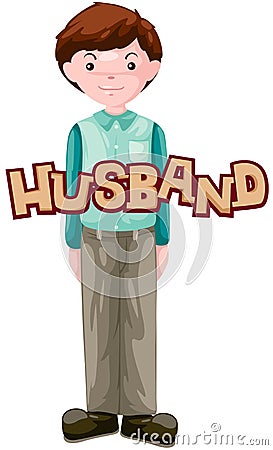 Letter of husband Vector Illustration