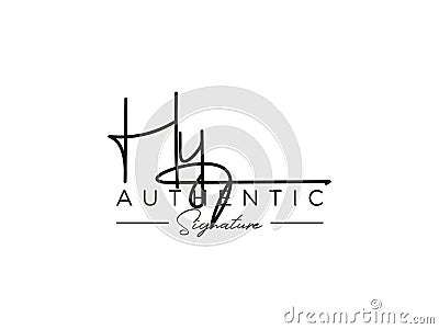 Letter HY Signature Logo Template Vector Vector Illustration