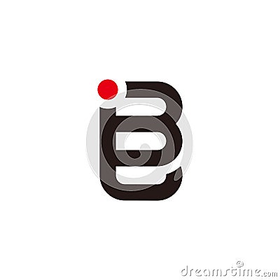 Letter i b l simple geometric line logo vector Vector Illustration