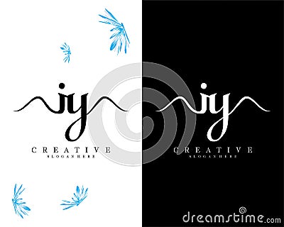 Letter iy, yi creative logo design vector Vector Illustration