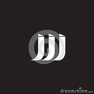 letter 3j simple stripes logo vector Vector Illustration