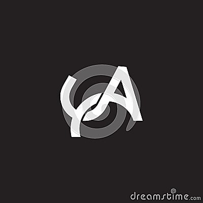 letter ja abstract linked geometric logo vector Vector Illustration