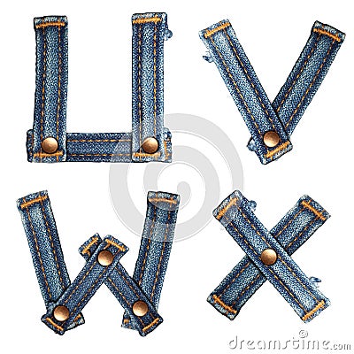 Letter of jeans alphabet Stock Photo