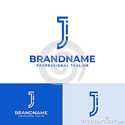 Letter JI Modern Logo, suitable for business with JI or IJ initials Vector Illustration