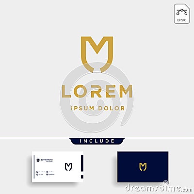 Letter JM MJ M J Monogram Logo Design Minimal Vector Illustration