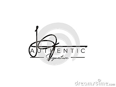 Letter JO Signature Logo Template Vector Vector Illustration