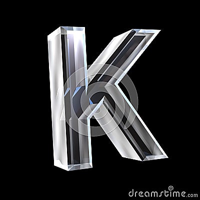 Letter K In Glass 3D Royalty Free Stock Images - Image: 4486439