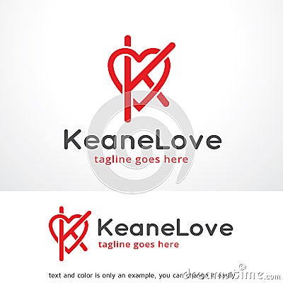 Letter K and Love Logo Template Design Vector, Emblem, Design Concept, Creative Symbol, Icon Vector Illustration