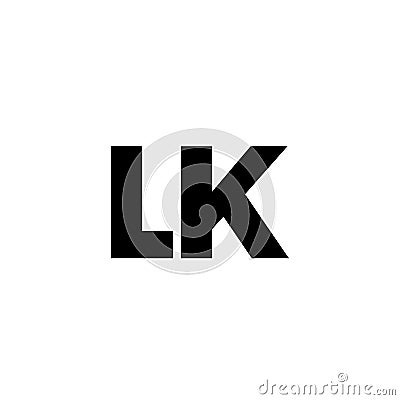 Letter L and K, LK logo design template. Minimal monogram initial based logotype Vector Illustration